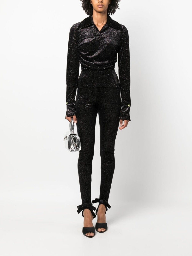 VIKTOR & ROLF gathered glitter velvet shirt outlook