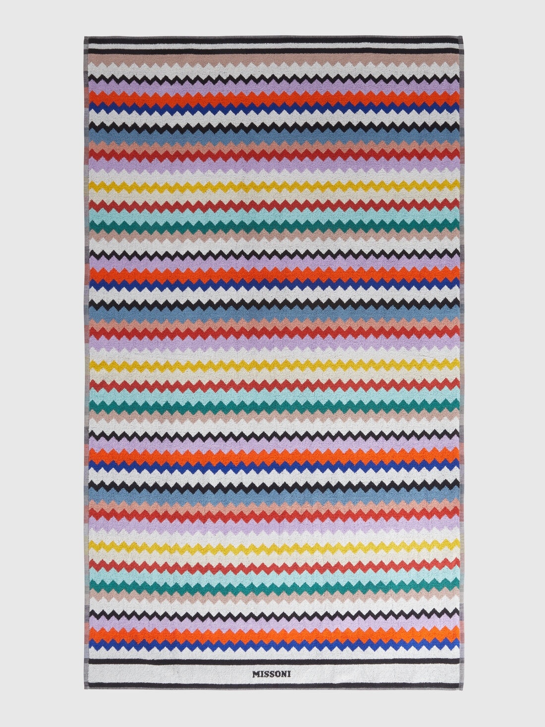 Riverbero 100x180 cm beach towel in zigzag cotton terry cloth - 2