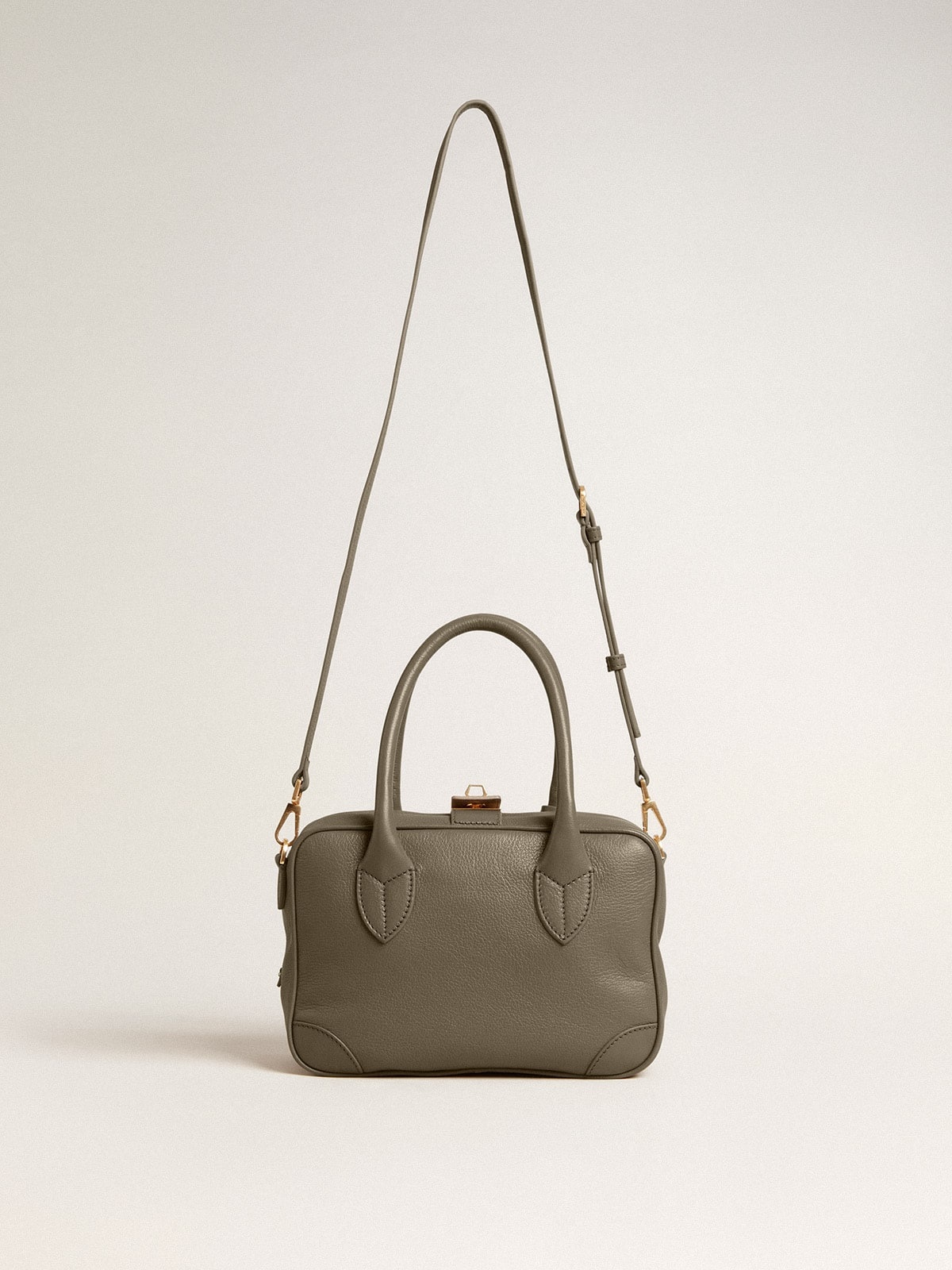 Vita Bag in sage-green sheepskin leather with gold details - 5