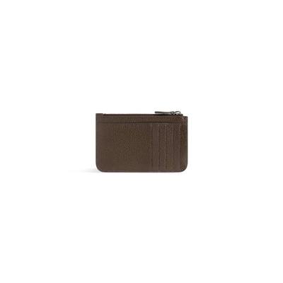 BALENCIAGA Women's Cash Large Long Coin And Card Holder Metallized in Bronze outlook