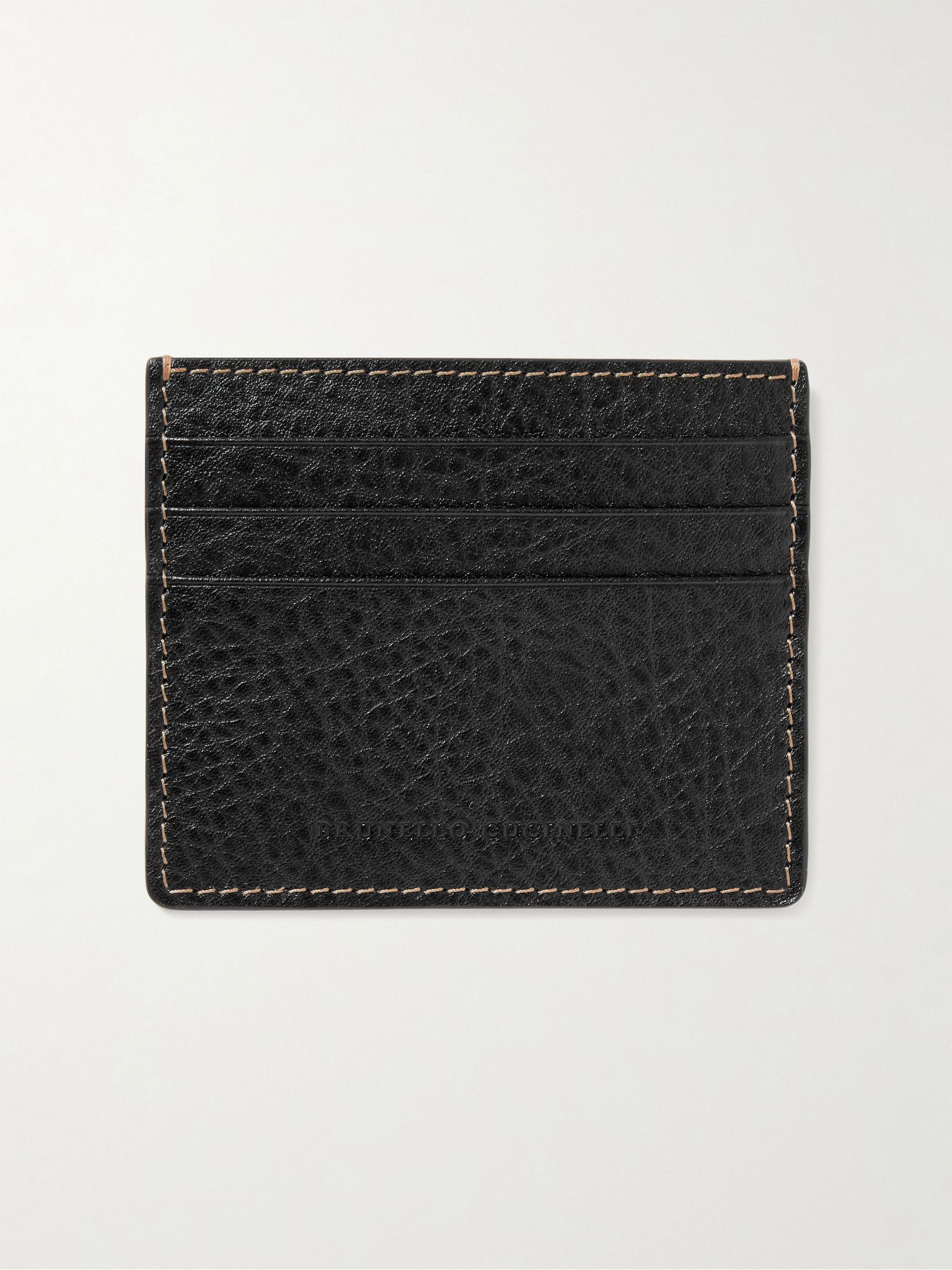 Full-Grain Leather Cardholder Black - 1