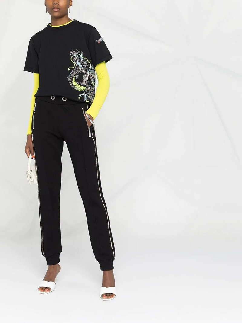 PHILIPP PLEIN crystal stripe track trousers outlook