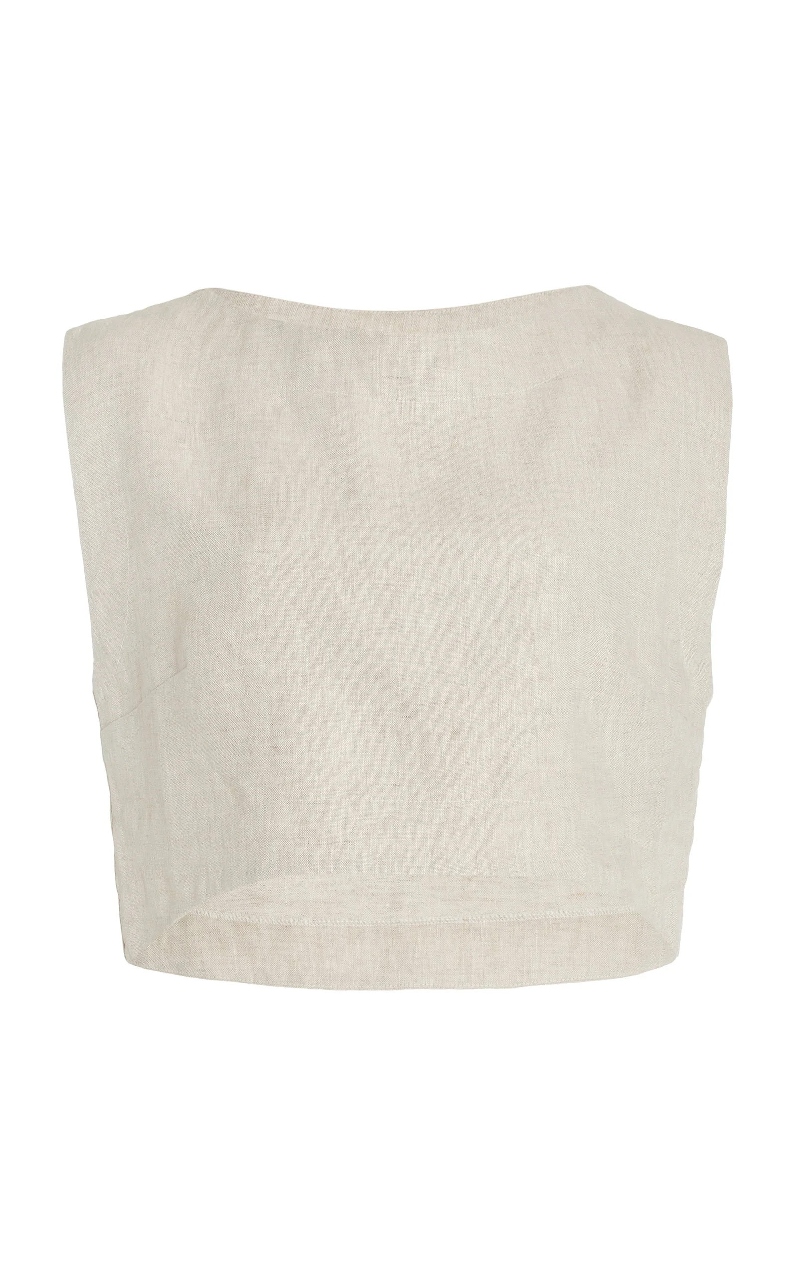 Exclusive Martina Linen Crop Top neutral - 1