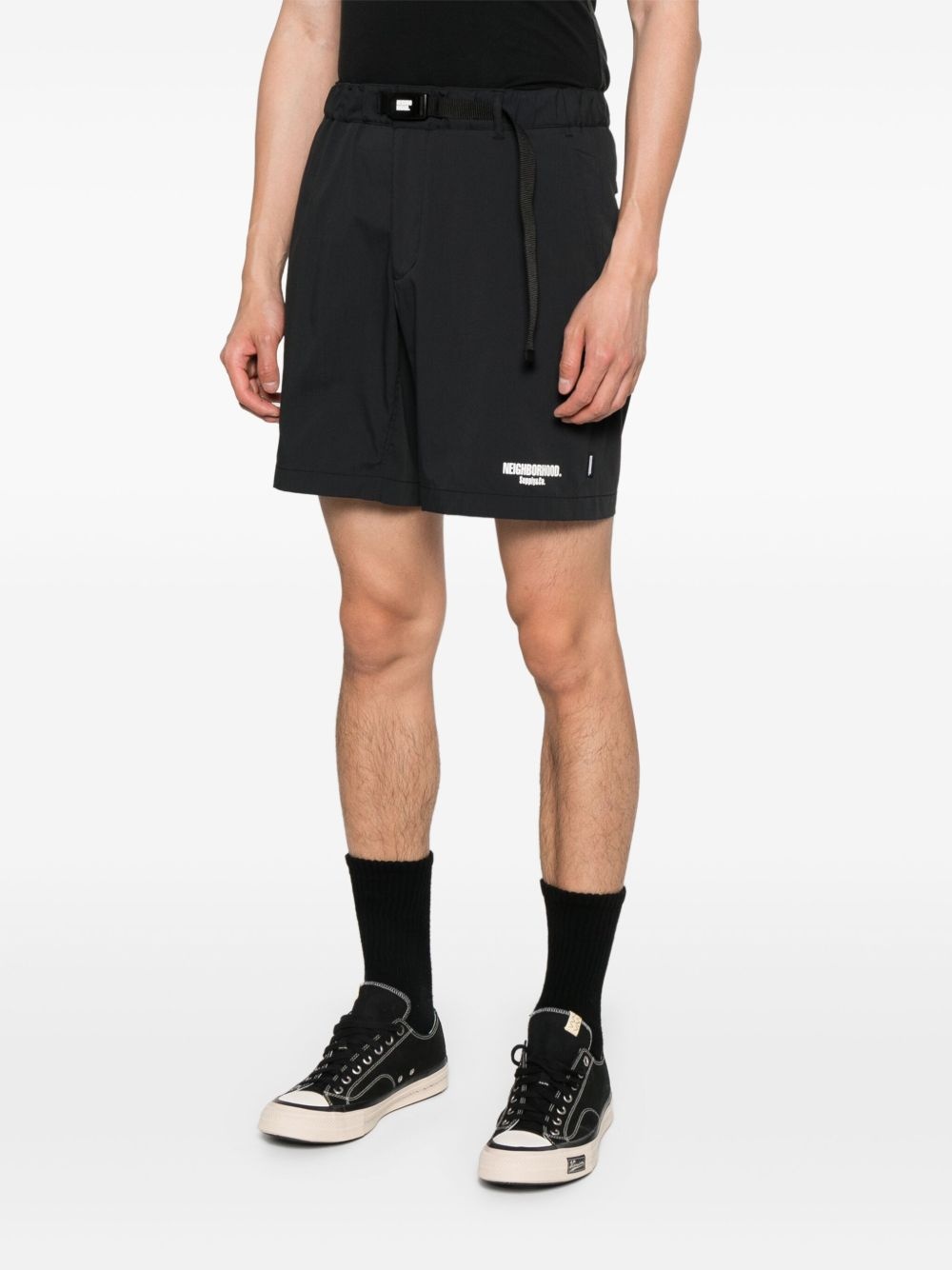 logo-print shorts - 3