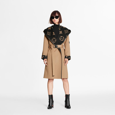 Louis Vuitton Giant Monogram Jacquard Wrap Coat in Camel  outlook