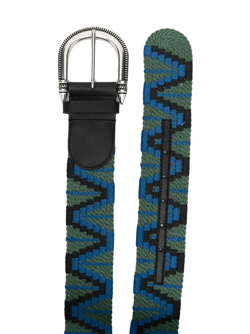 embroidered leather belt - 2