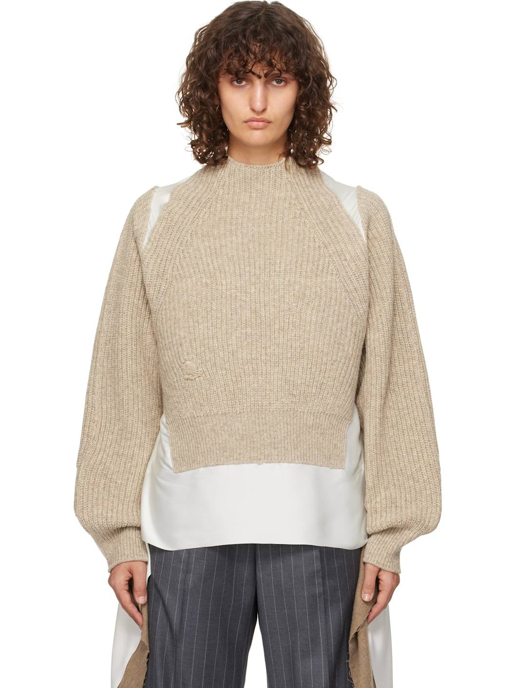 Beige UC2D1901 Sweater - 1