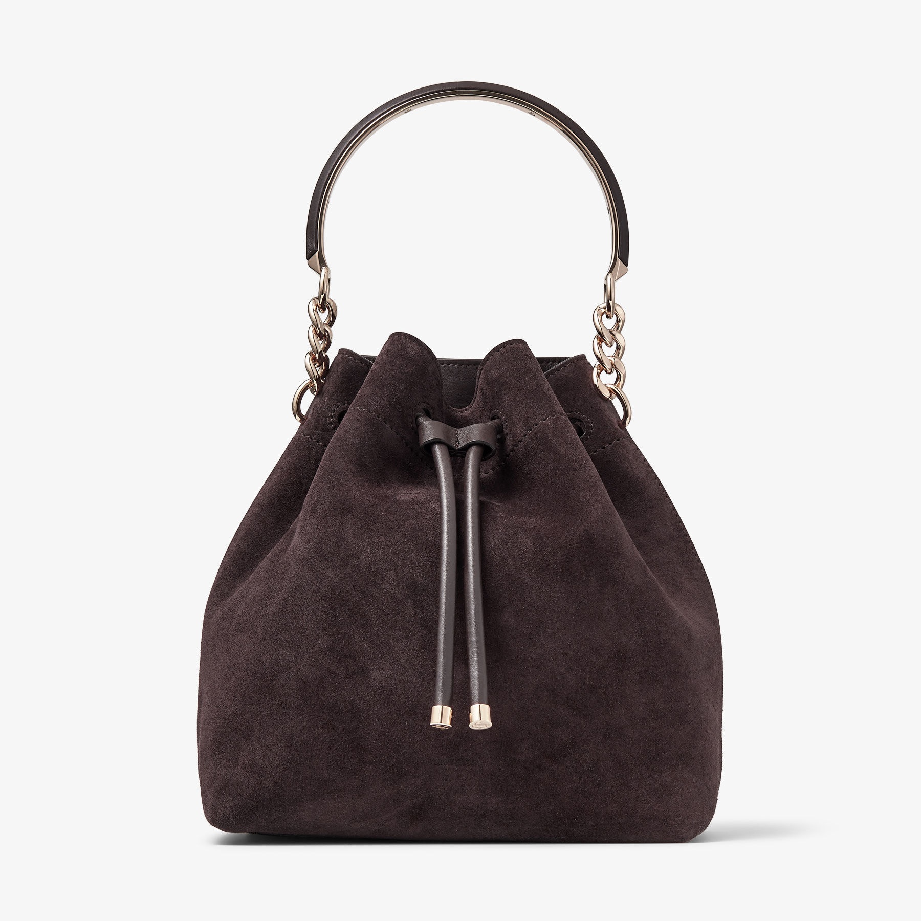 Bon Bon Bucket
Coffee Suede Bucket Bag - 1