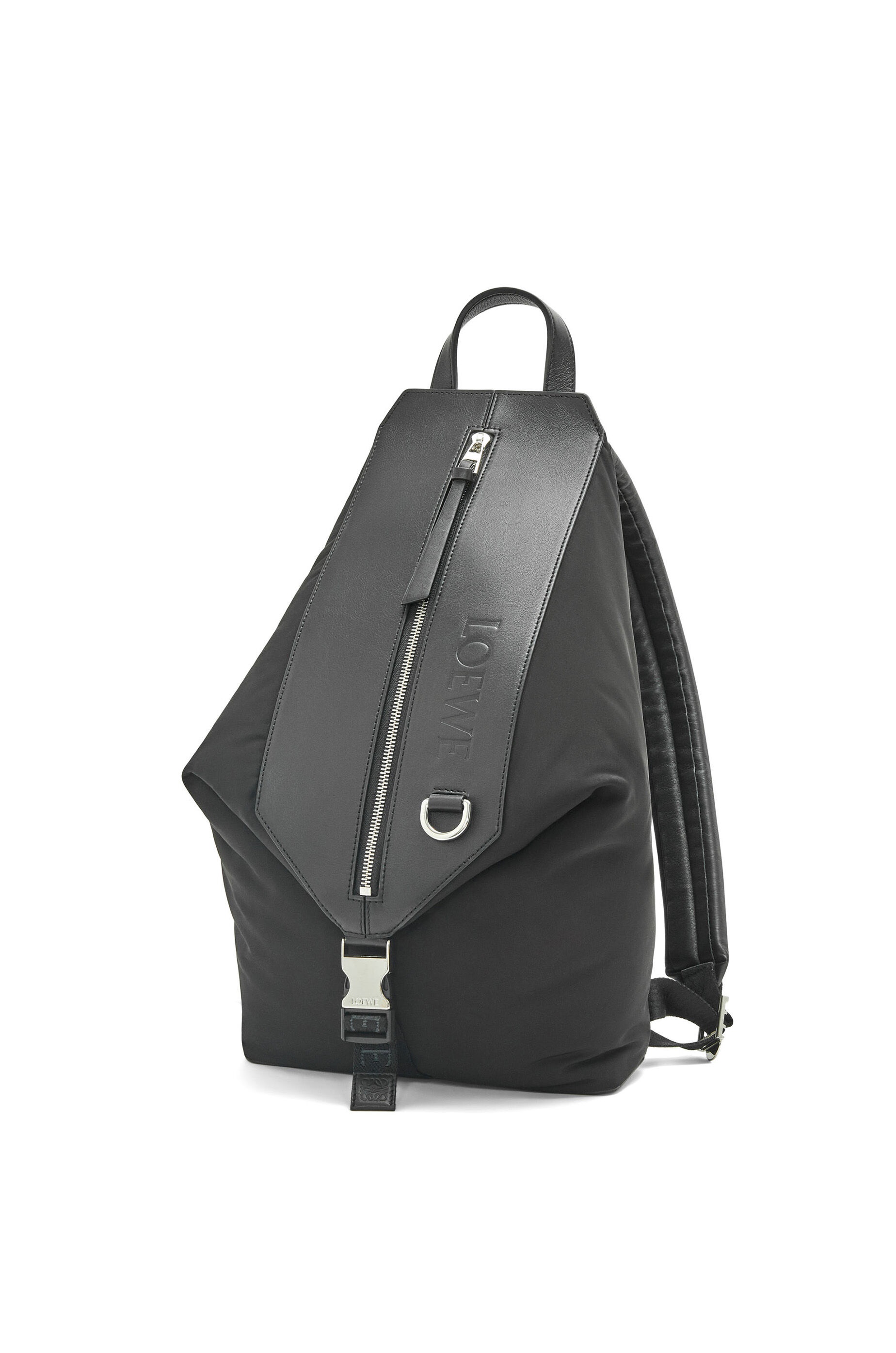 Small Convertible backpack in nylon and calfskin - 2