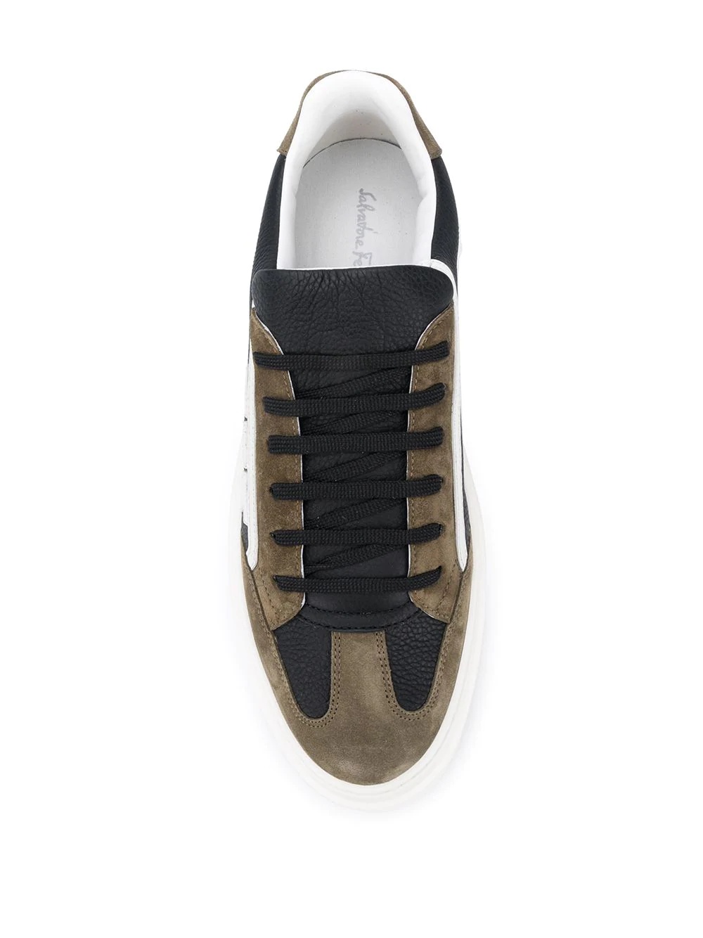 Gancini colour block sneakers - 4