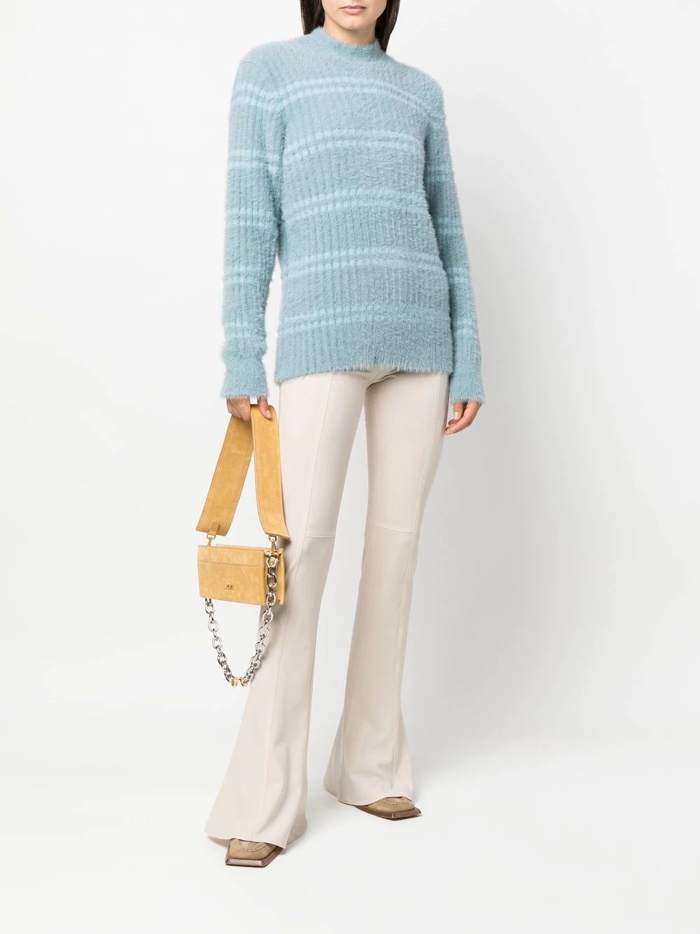 tonal striped jumper - 3