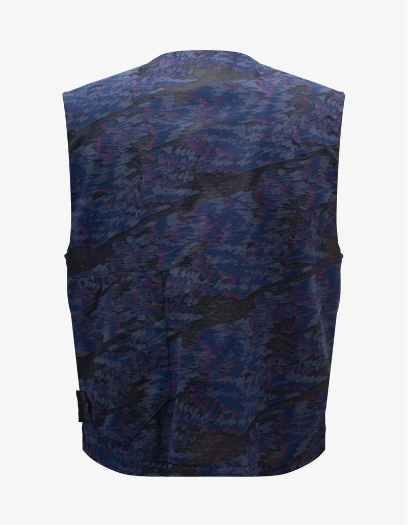 Stone Island Shadow Project Stone Island Shadow Project Blue Dévoré Utility Vest outlook