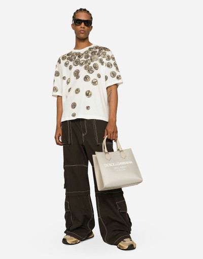 Dolce & Gabbana Small nylon shopper with rubberized logo outlook