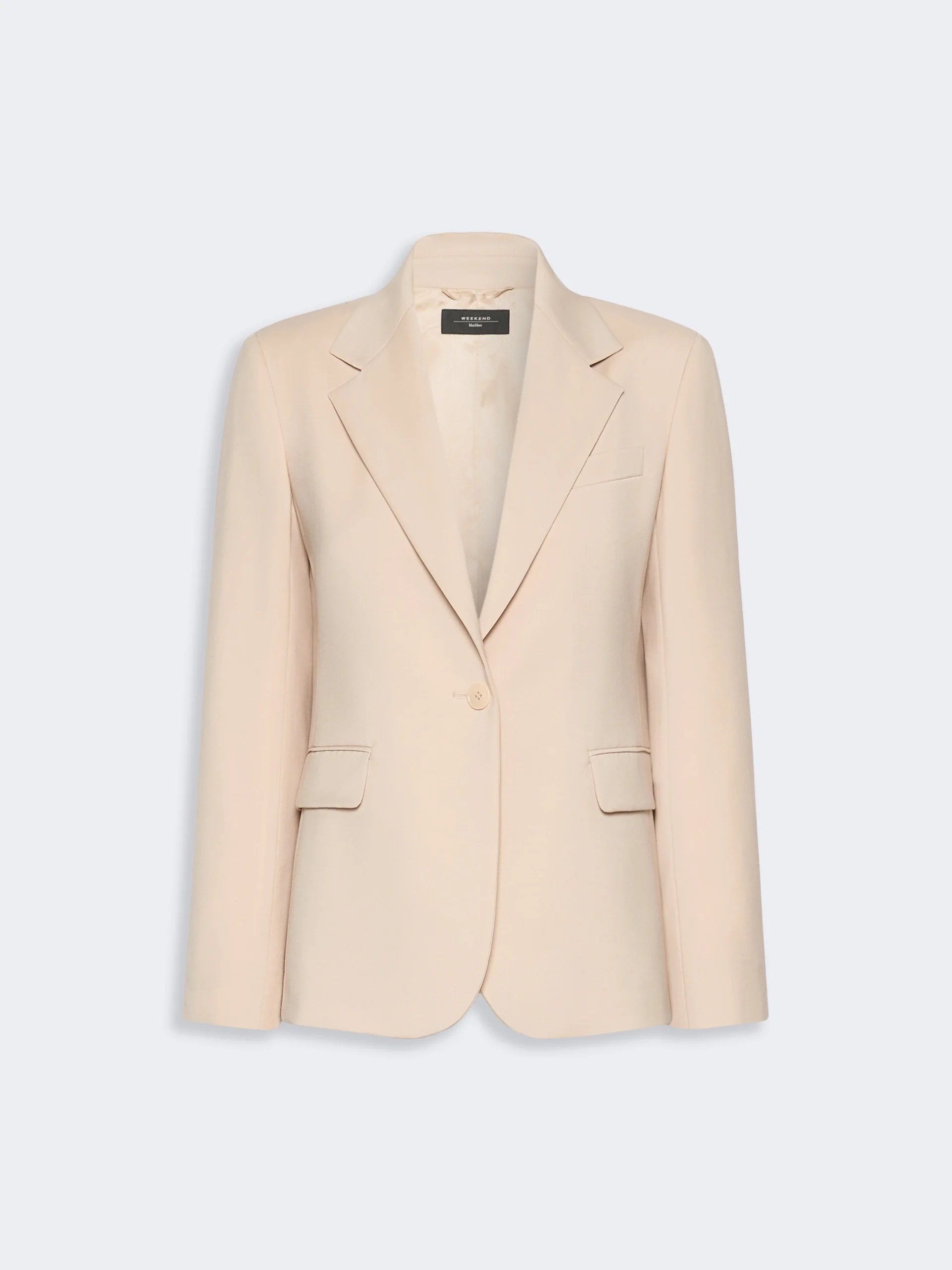 LAMINE Single-breasted stretch wool blazer - POWDER - 1