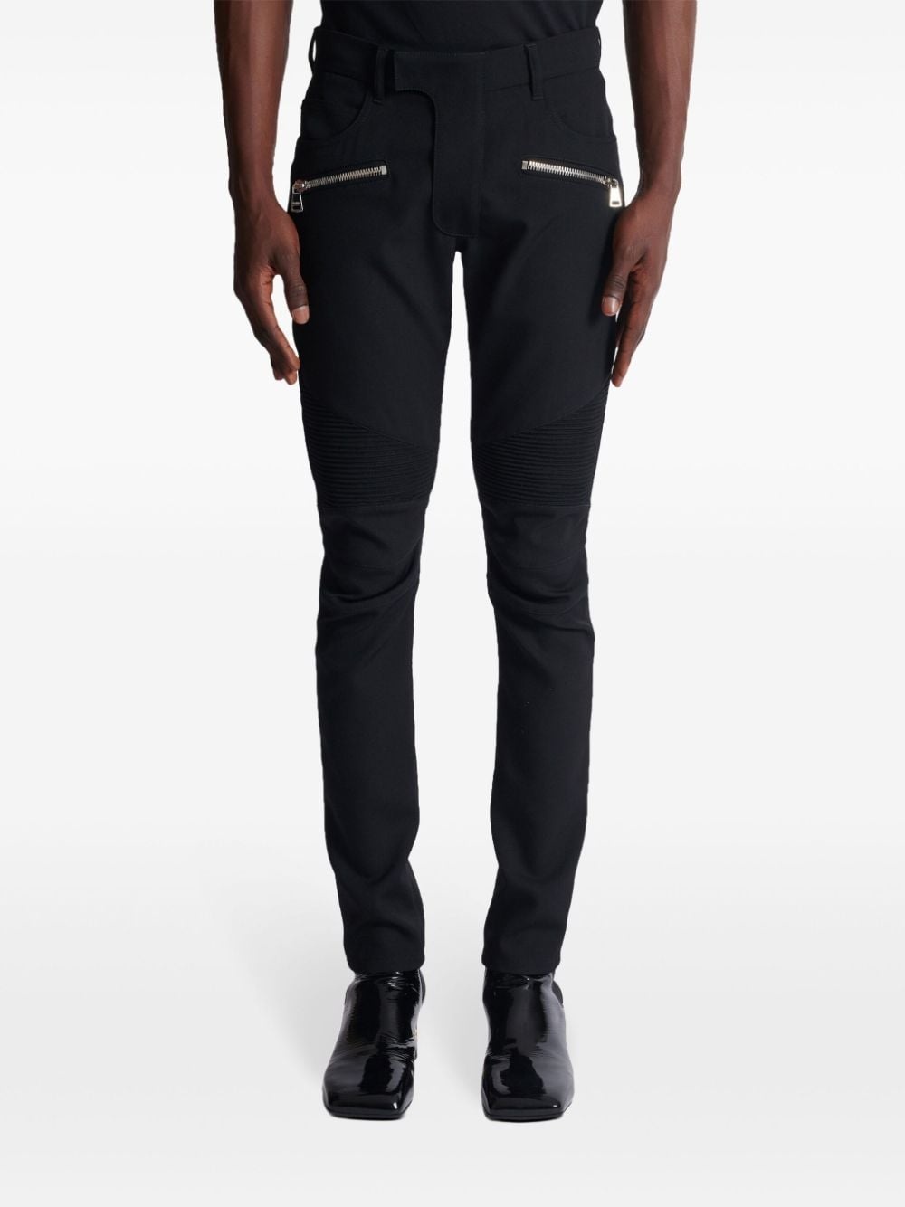 tailored biker trousers - 5