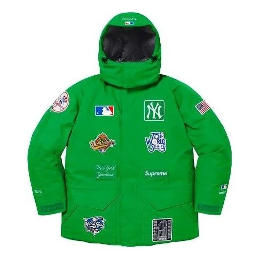 Supreme x New York Yankees GORE-TEX 700-Fill Down Jacket 'Green White' SUP-FW21-384 - 1