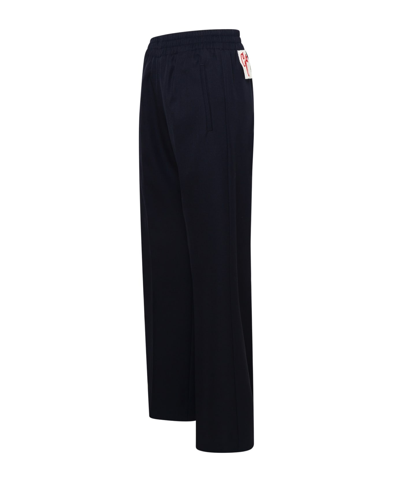 Navy Wool Blend Pants - 2