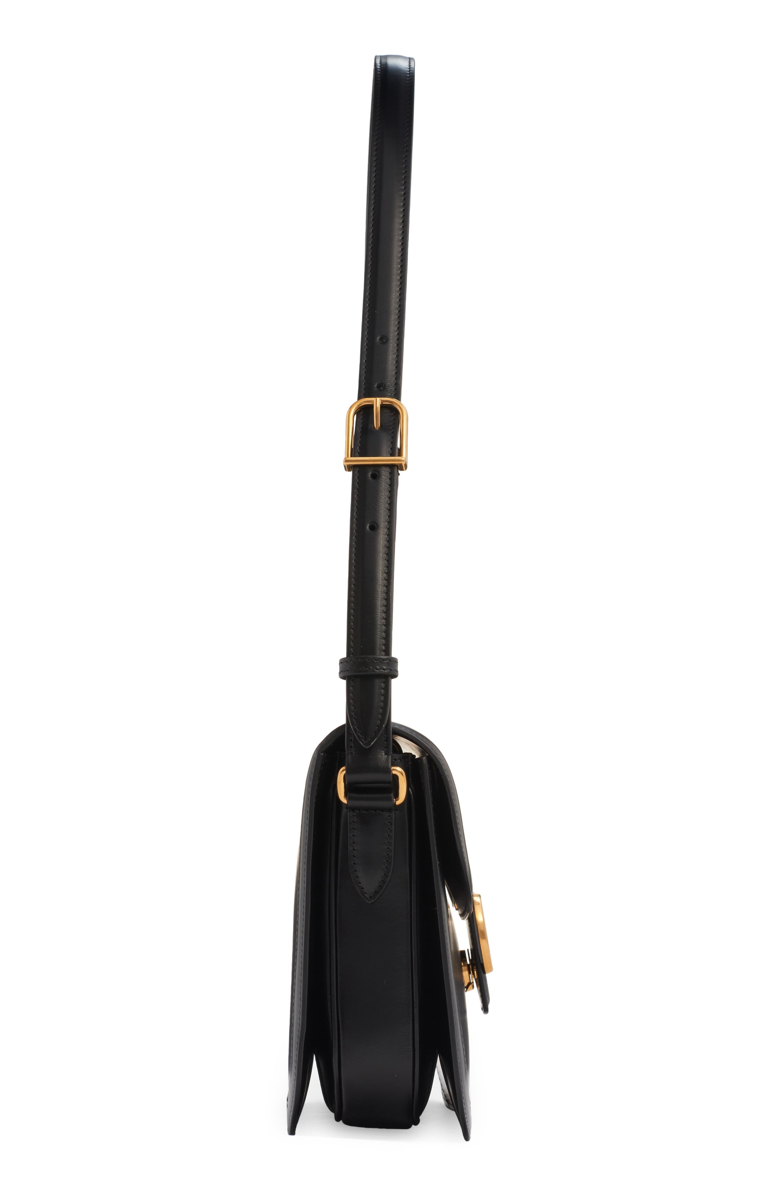 Valentino Garavani 9TO5 Leather Shoulder Bag in Nero at Nordstrom - 5