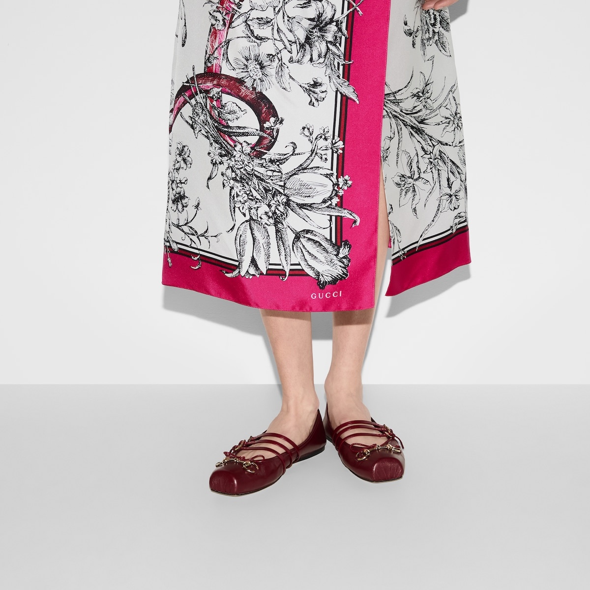 Printed silk wrap skirt - 5