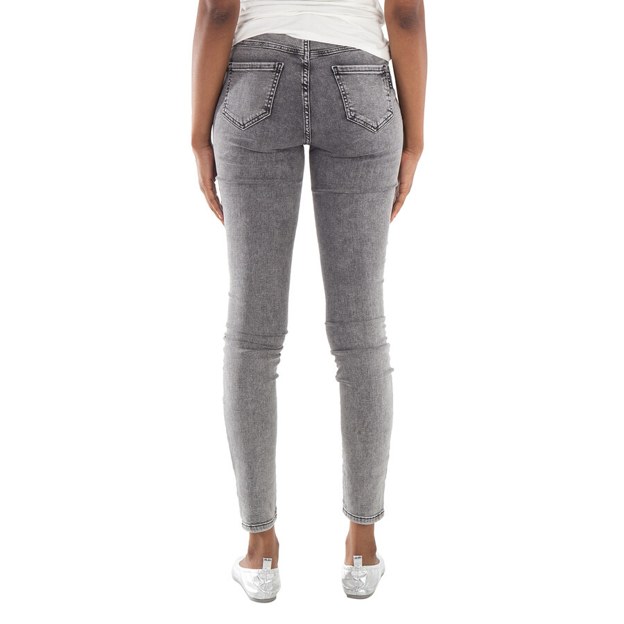 Philipp Plein Destroyed High-Waist Denim Jeggings - 5