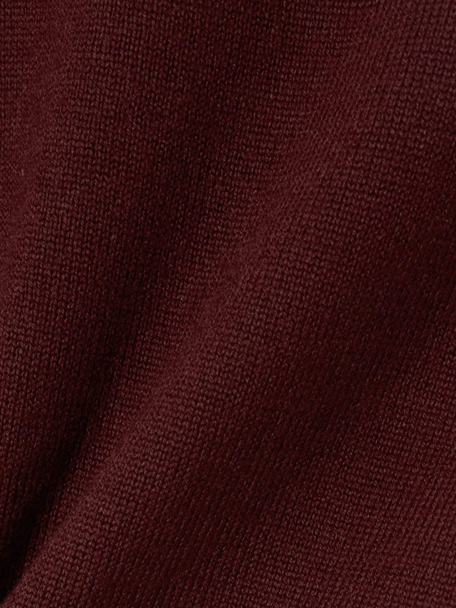 Cropped wool sweater Burgundy - 4