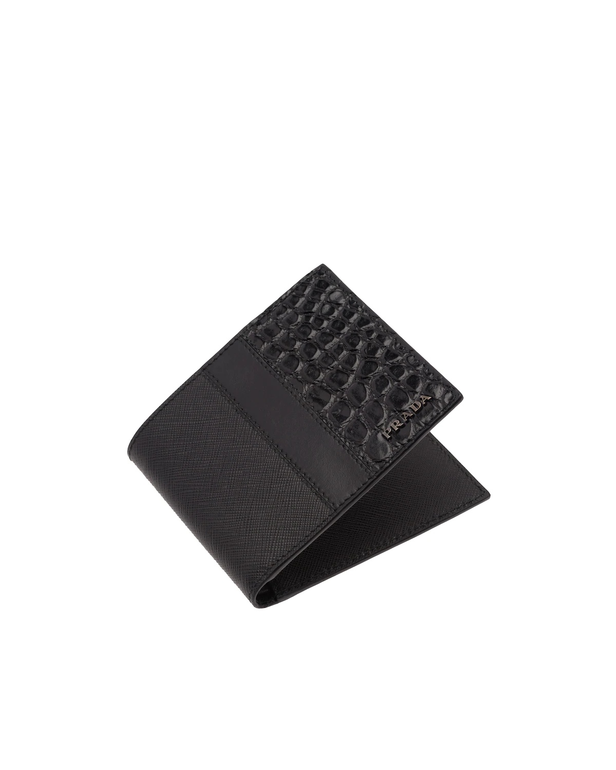 Saffiano and crocodile leather wallet - 6