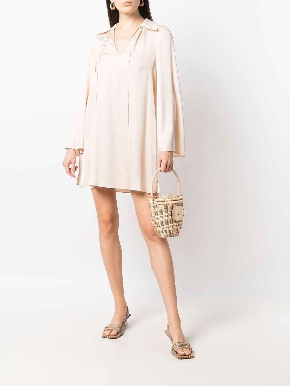 wicker-woven bucket bag - 2