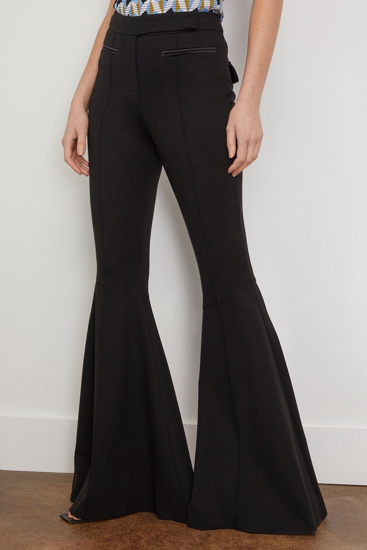 Emotional Essence Flared Leg Pant in Pure Black - 3