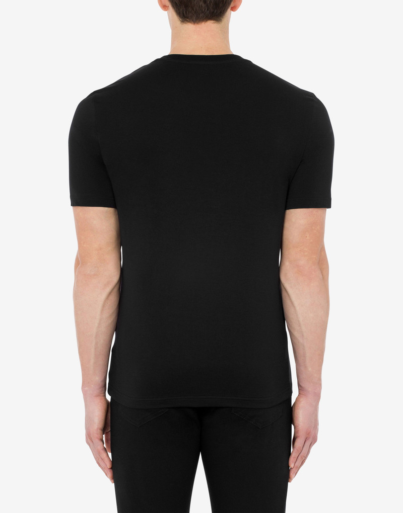 MOSCHINO SIGNATURE STRETCH JERSEY T-SHIRT 6