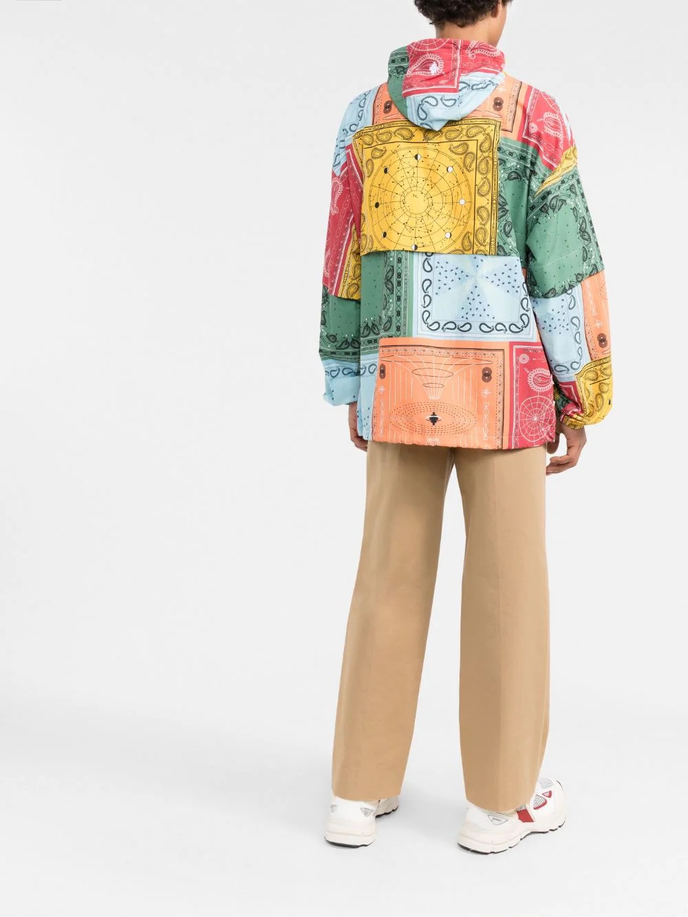 bandana-print hooded jacket - 4