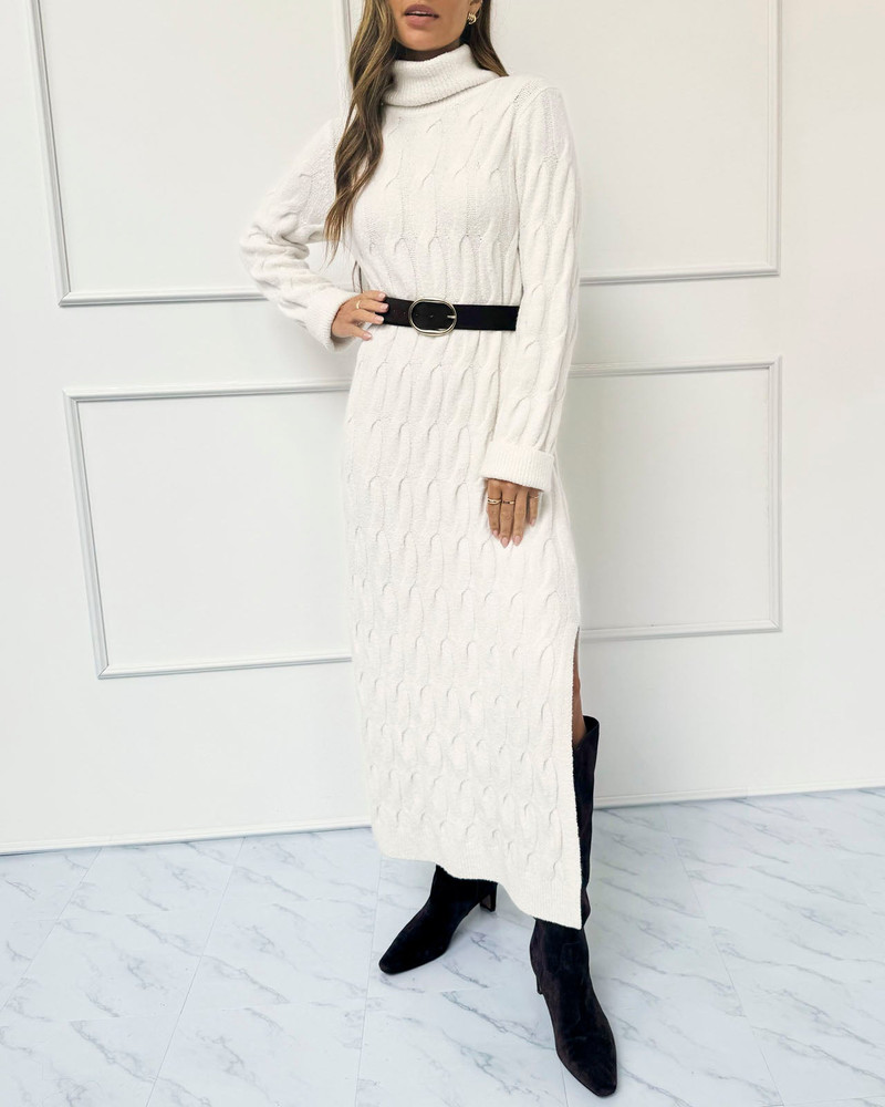 Splendid x @Cellajaneblog Cable Sweater Dress 7