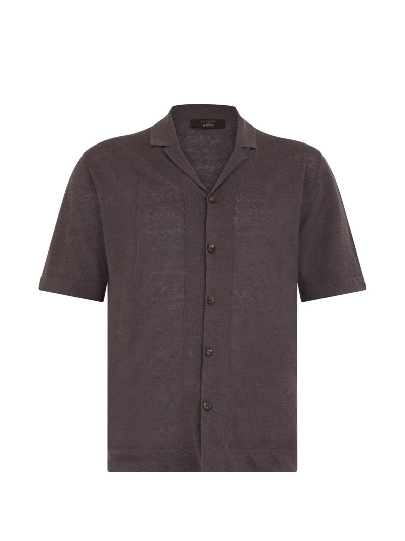 buttoned short-sleeve knitted shirt 1