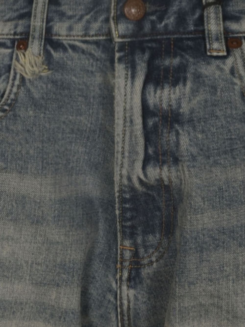 logo-patch denim shorts - 3