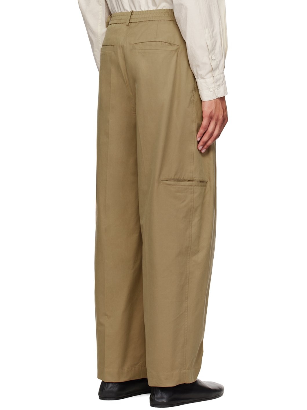 Beige Side Pocket Trousers - 3