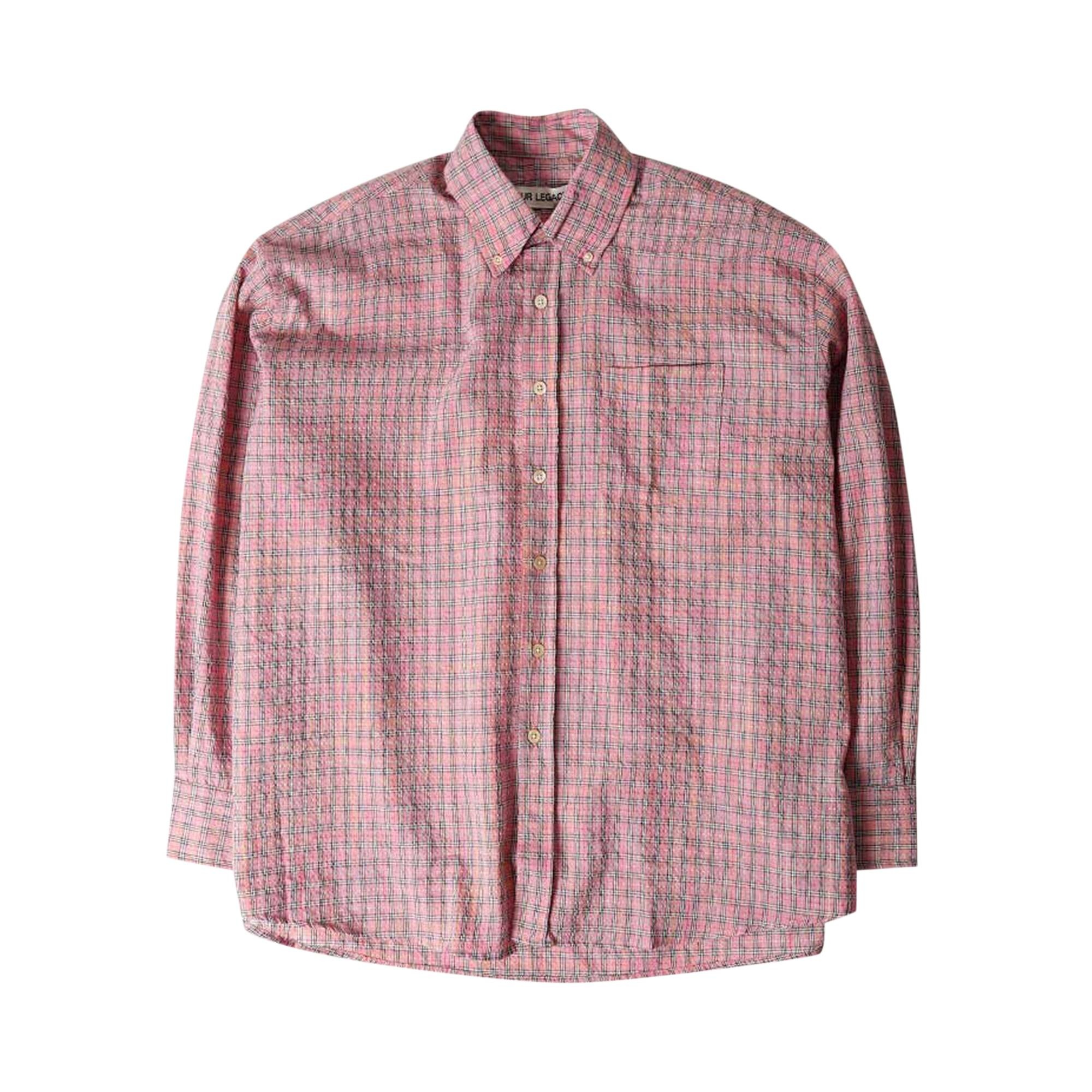 Our Legacy Borrowed BD Shirt 'Pink Kumble Check' - 1