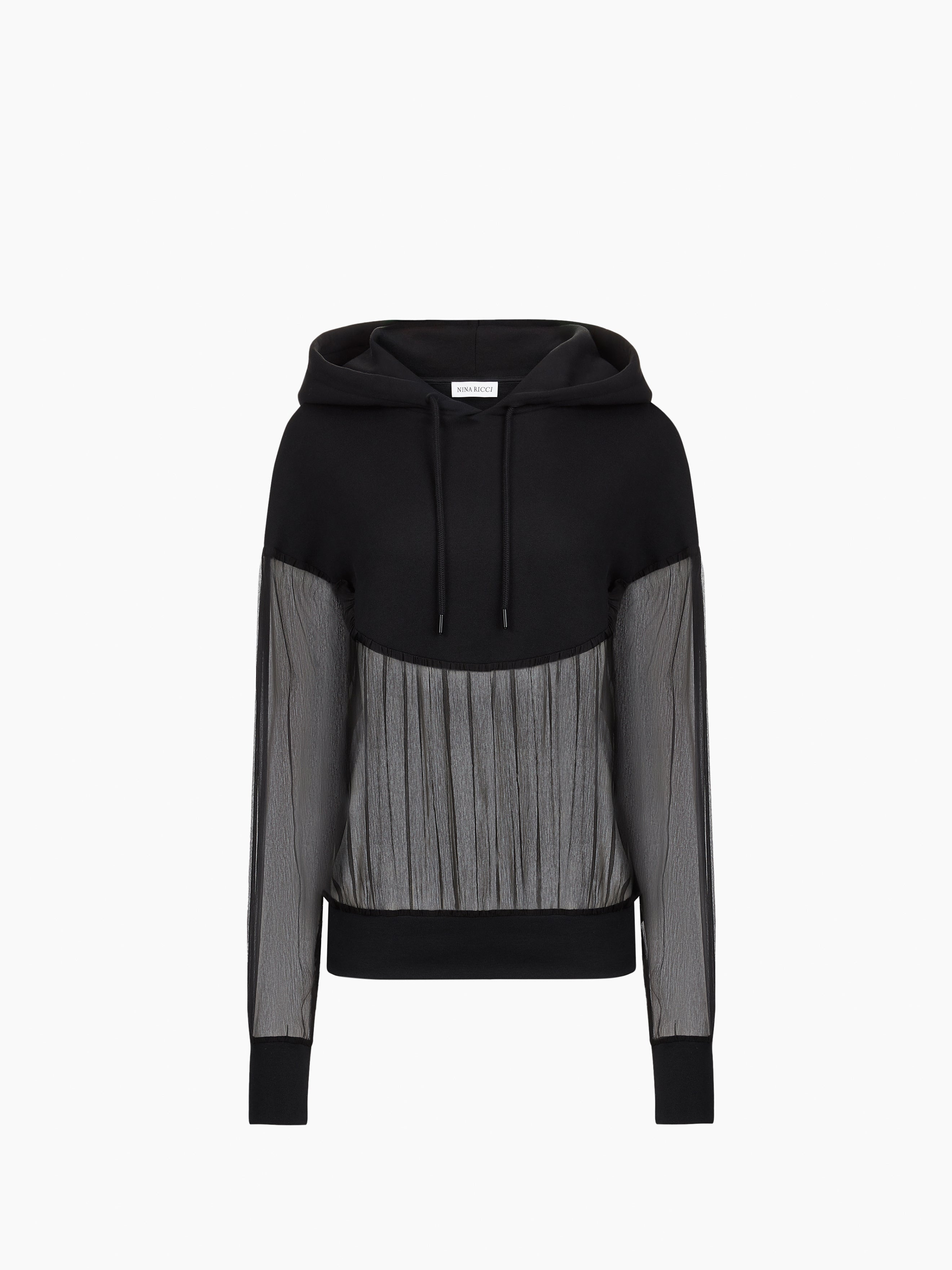 Fluid Chiffon Hoodie - 5