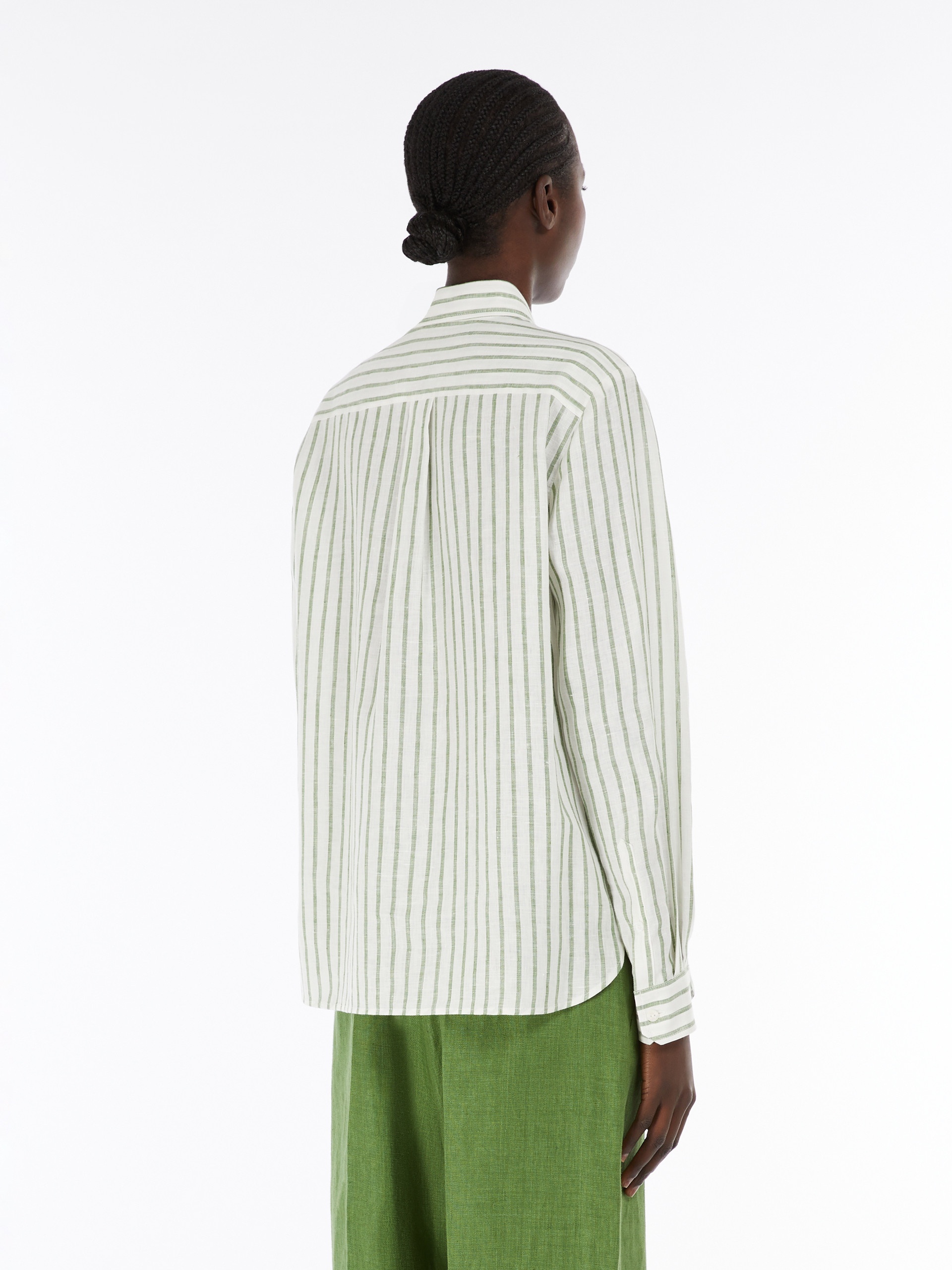 JOSEF Striped linen shirt - 4