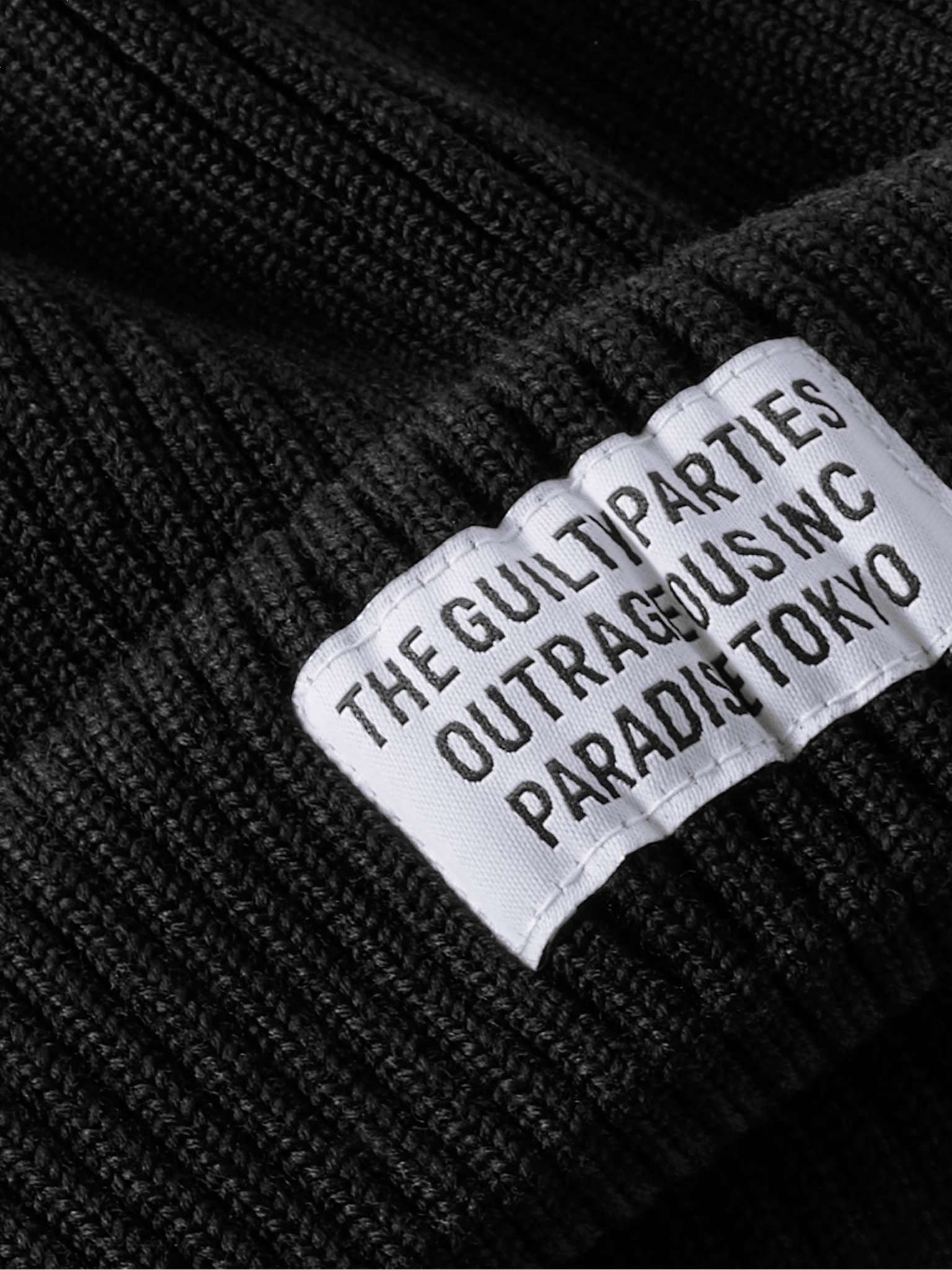 Appliquéd Ribbed Wool Beanie - 3