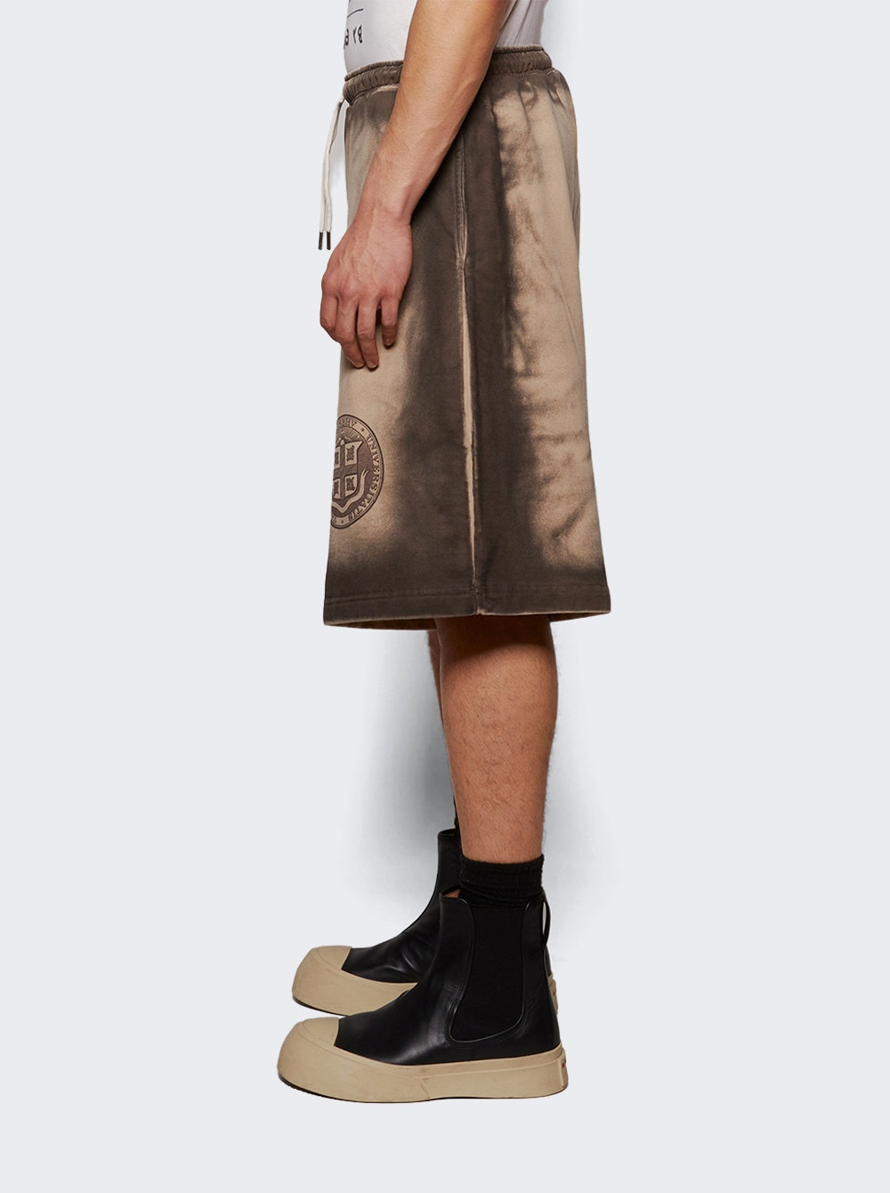 Oversized Mud Shorts Beige - 3