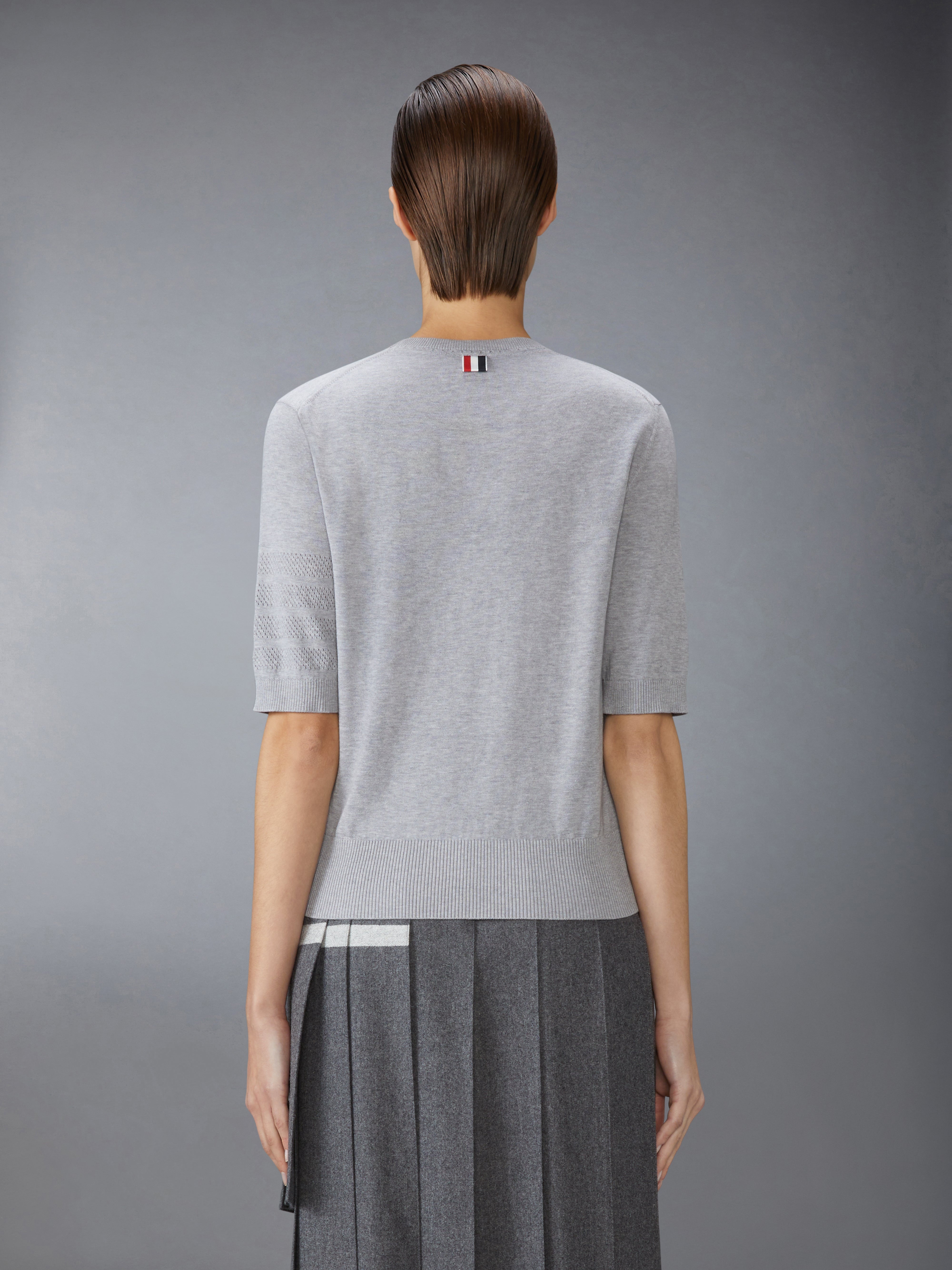 JERSEY STITCH POINTELLE 4-BAR TEE - 3