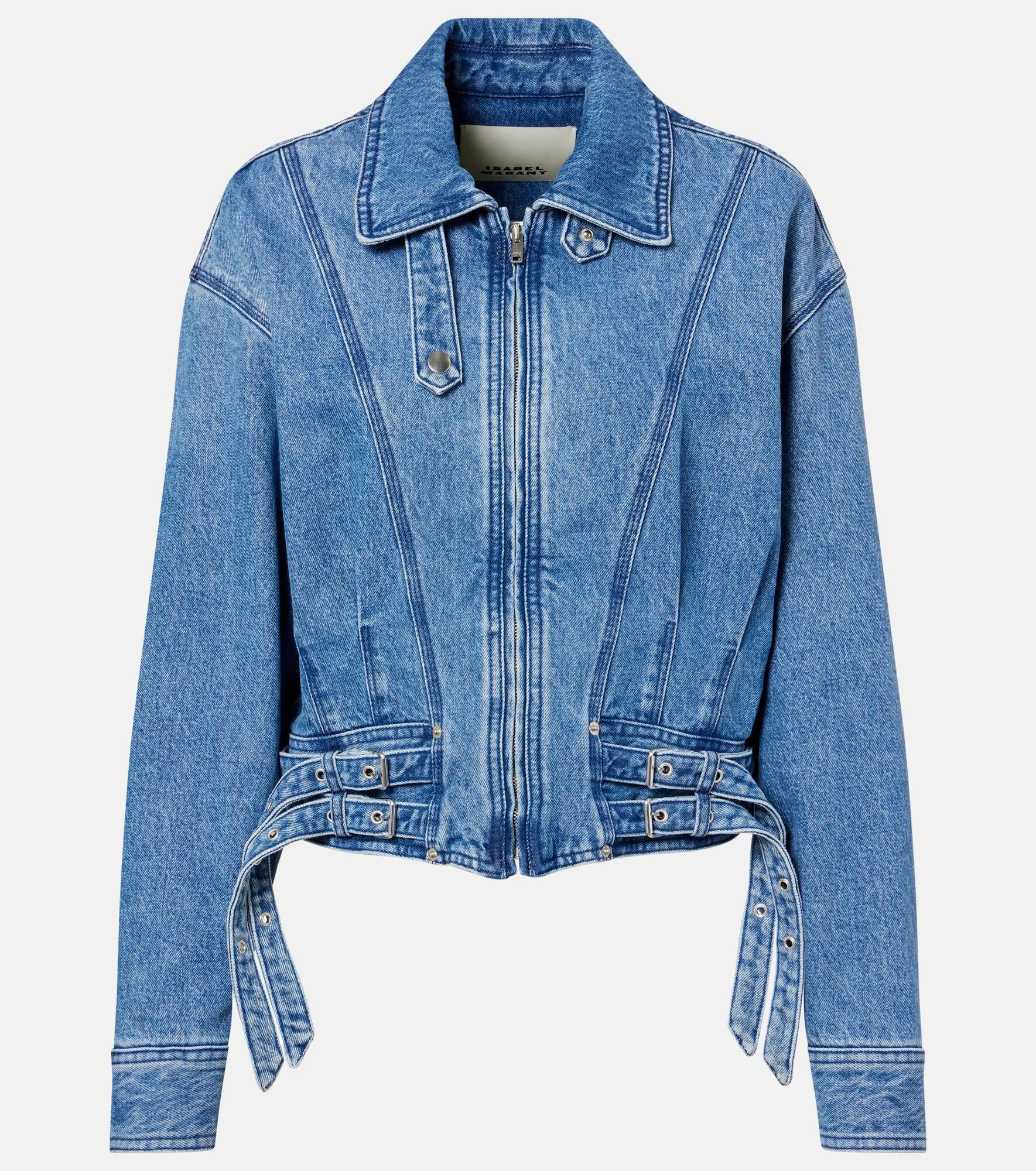 Santa cropped denim jacket - 1