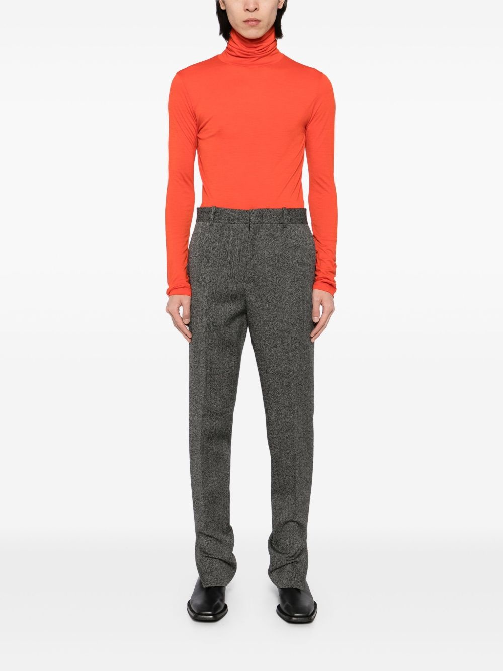 textured wool tailored trousers - 2