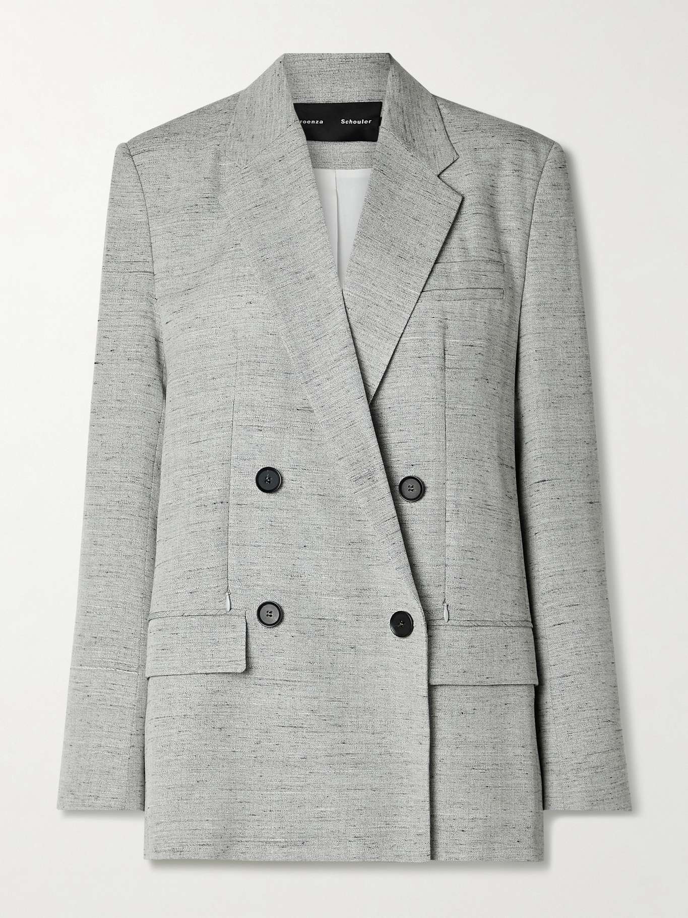 Hadley double-breasted mélange woven blazer - 1