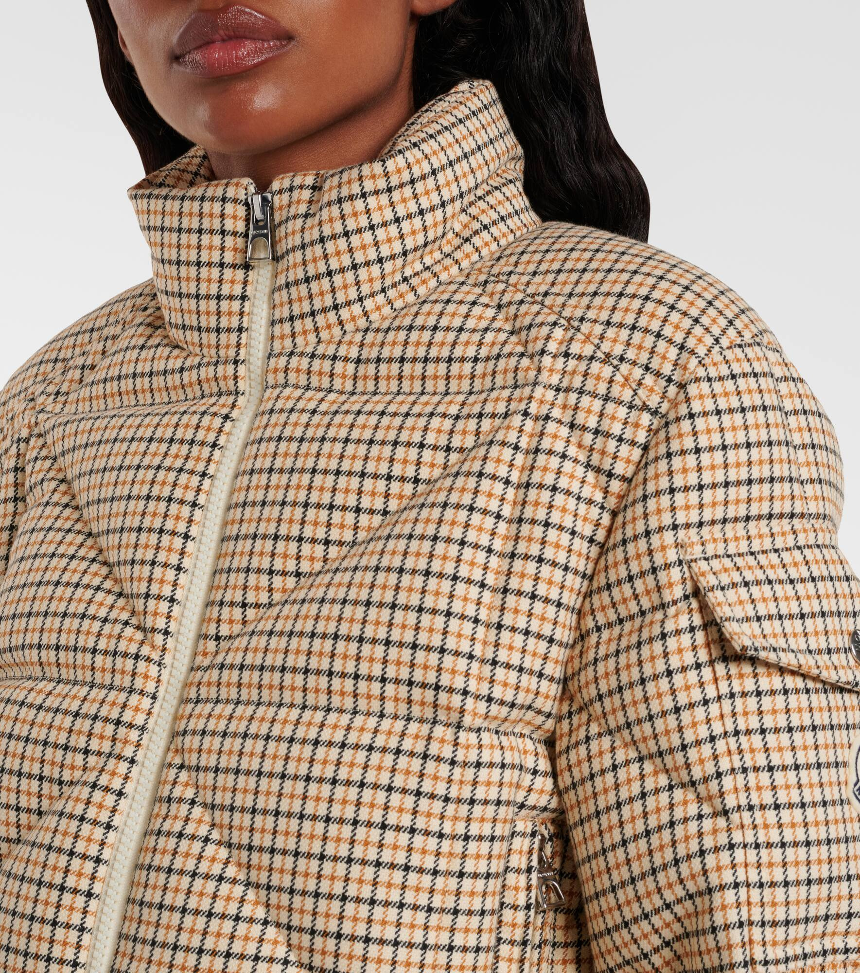 Keros checked quilted down jacket - 4