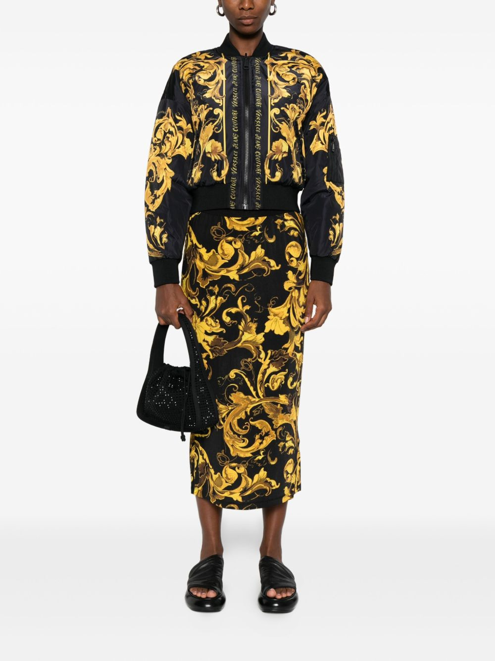 baroque-print bomber jacket - 2