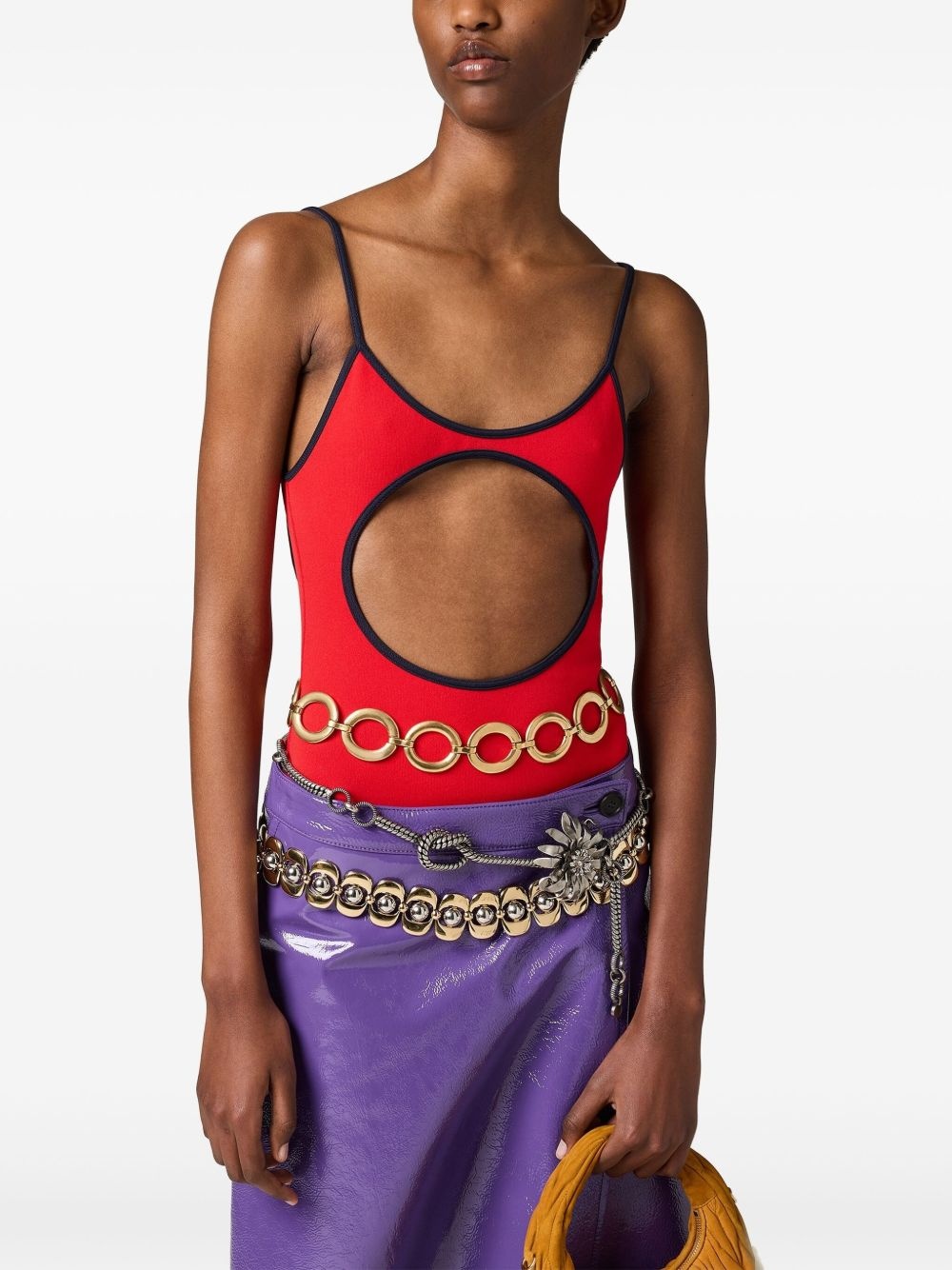 technical-knit swimsuit - 3