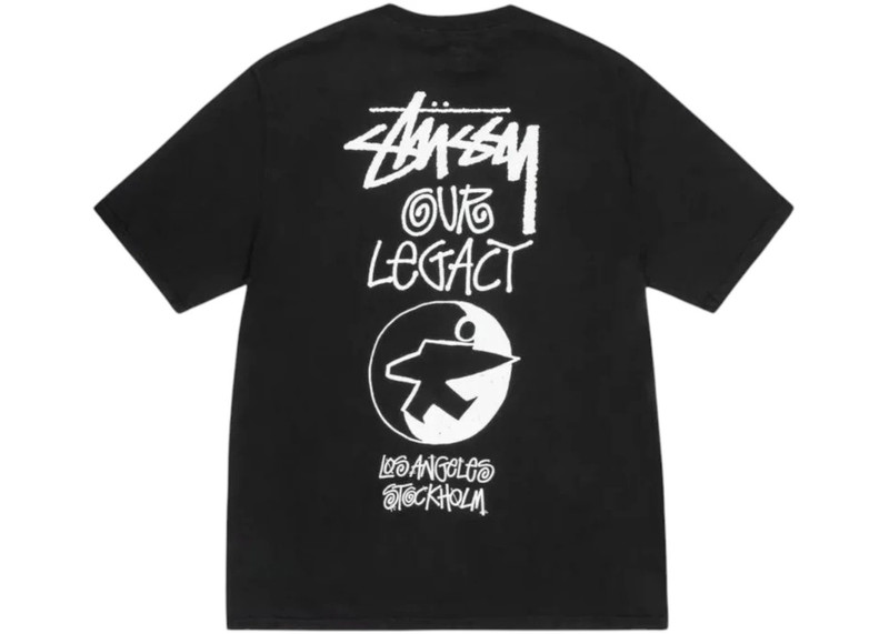 Stüssy Stussy x Our Legacy Surfman Pigment Dyed Tee Black outlook