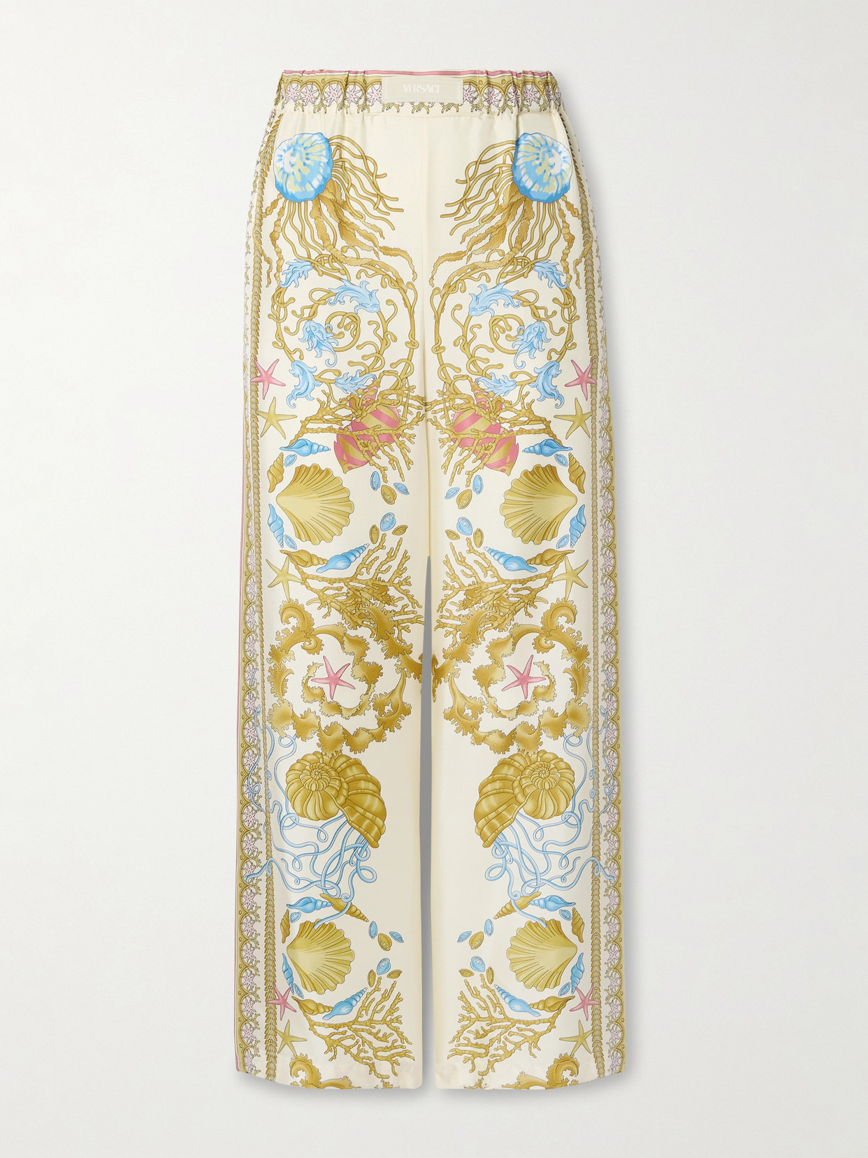Printed Silk-twill Wide-leg Pants - 1