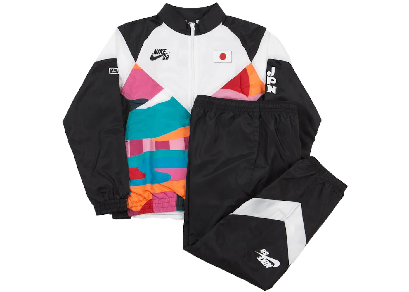 Nike SB x Parra Japan Federation Kit Skate Tracksuit Black/White - 1