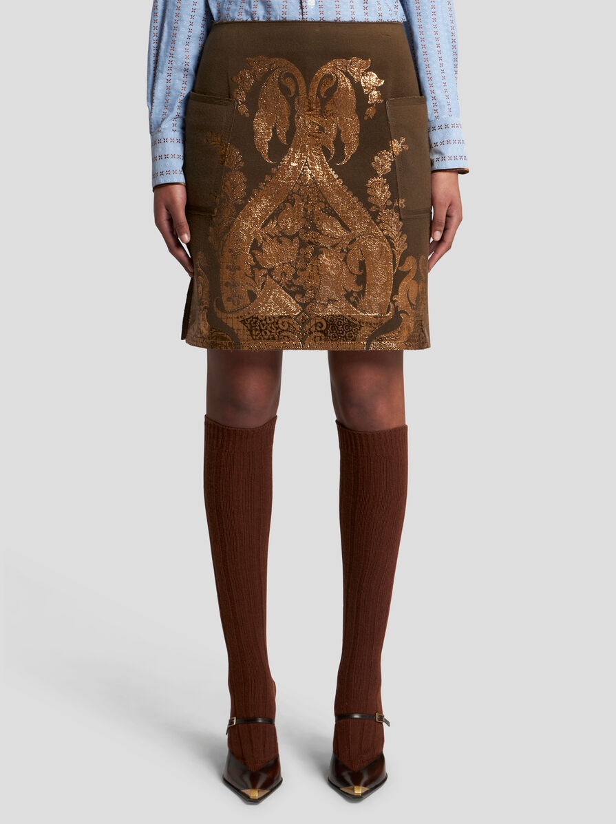 MINI SKIRT WITH METALLIC PRINT - 2